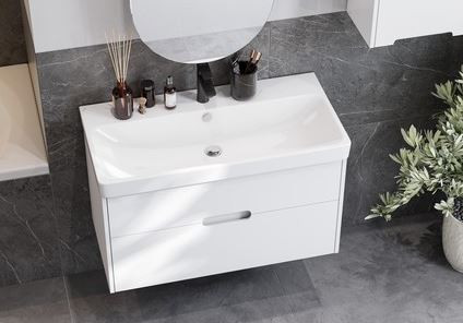 Тумба под раковину Акватон Оливия 90 1A254401OL010 белая матовая