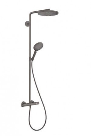 Душевая система Hansgrohe Raindance Select S Showerpipe 240 1jet PowderRain 27633340 с термостатом черный хром