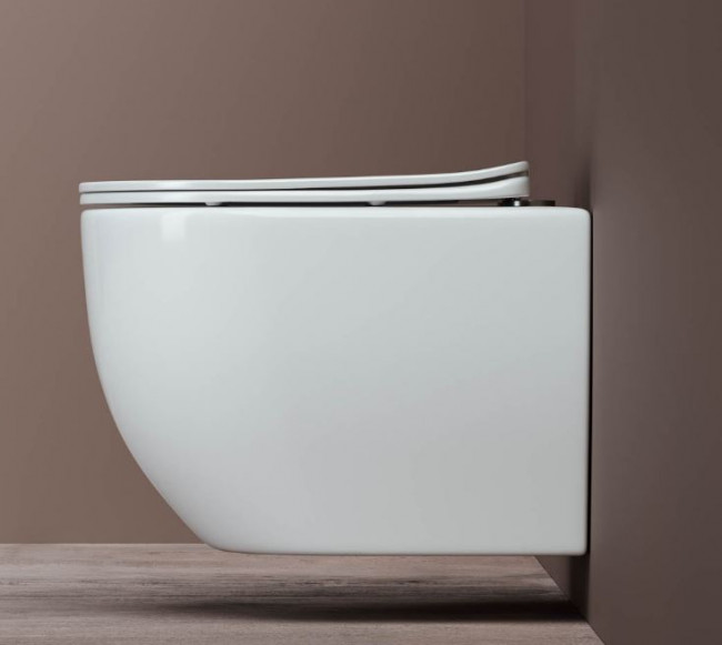 Унитаз подвесной Ceramica Nova Mia Rimless CN1805 безободковый с микролифтом