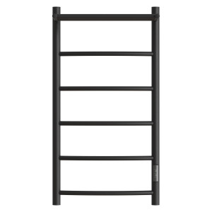 Полотенцесушитель электрический Point Афина PN04848PB П5 400*800 с полкой диммер справа черный