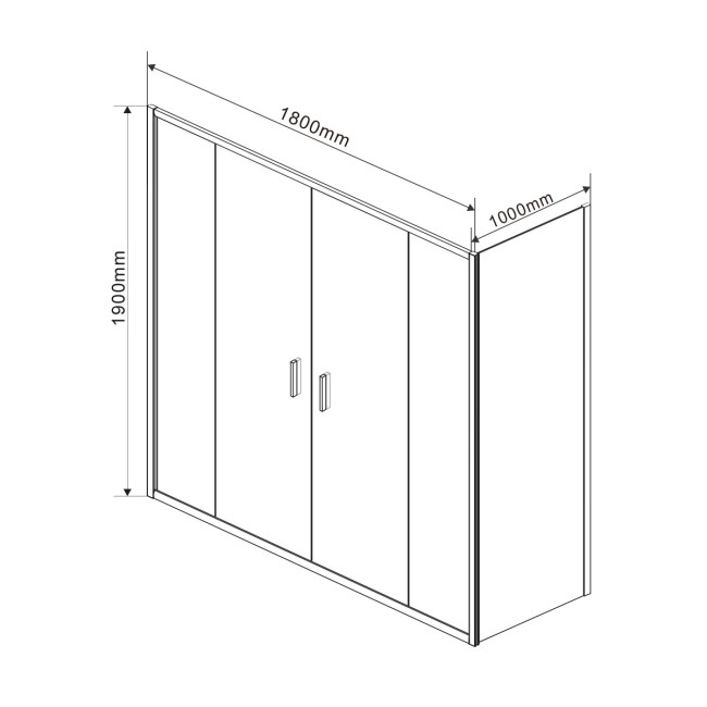 Душевой уголок Vincea Garda 180*100 VSR-1G21018CL прозрачное