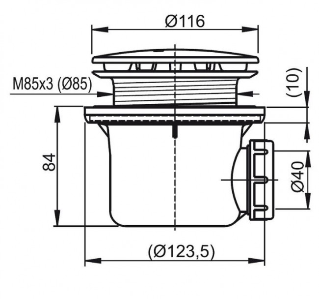 Сифон для поддона Ravak Profesional 90 хpом X01309