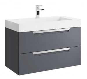 Тумба под раковину Aqwella Cube 90 CUB0109GR серый матовый