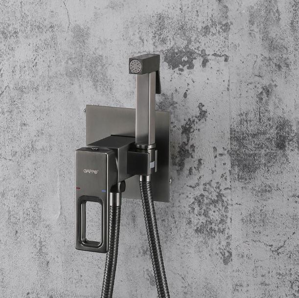 Комплект гигиенического душа Gappo G7217-9 оружейная сталь