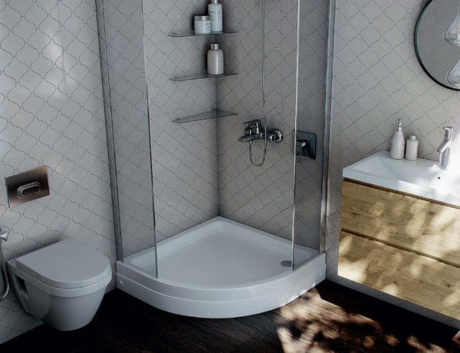 Поддон акриловый Aquatek DPA-0000002 100*100 1/4 R50 с экраном