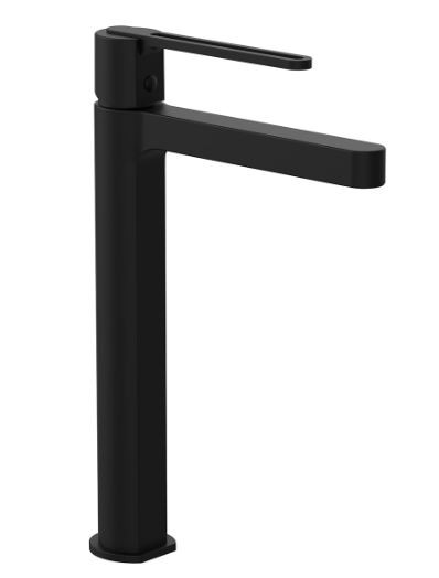 Смеситель Vincea Rondo VBF-1R2MB для раковины высокий черный матовый