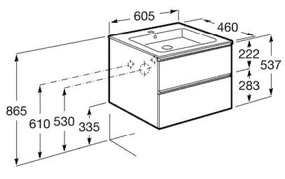Тумба Roca Gap 60 857550806 белый глянец без раковины