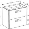 Тумба Roca Gap 70 ZRU9302878 белый глянец без раковины