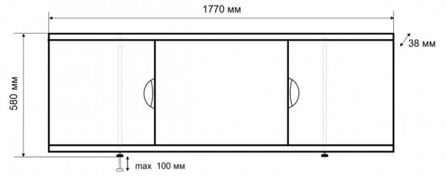 Экран под ванну Emmy Валенсия Max 177