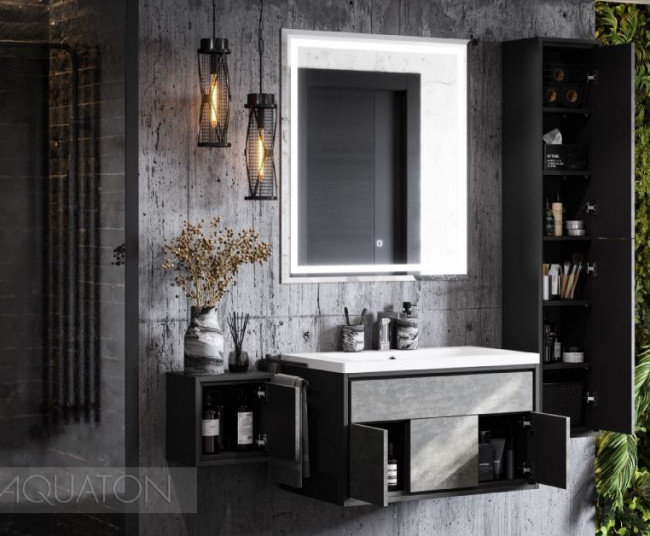 Тумба под раковину Акватон Уэльс 80 графит 1A267901WA6A0 new