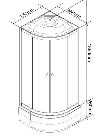 Душевая кабина Parly CM86 85*85