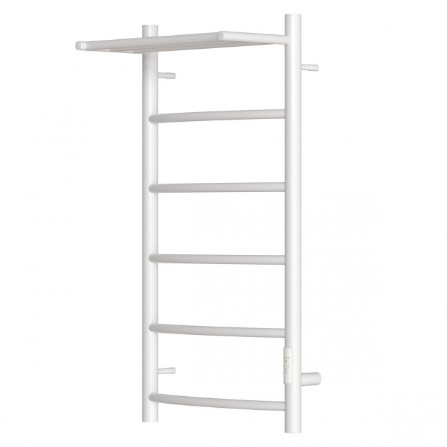 Полотенцесушитель электрический Point Афина PN04848PW П5 400*800 с полкой диммер справа белый