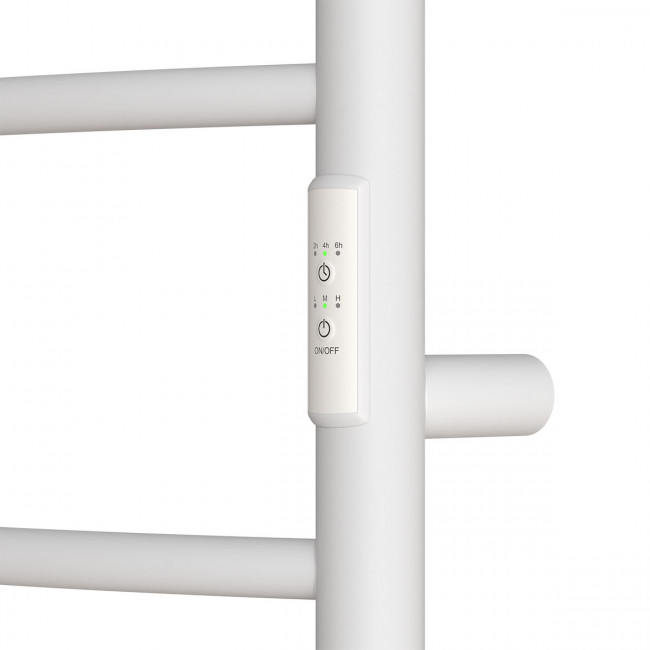 Полотенцесушитель электрический Point Афина PN04848PW П5 400*800 с полкой диммер справа белый