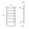 Полотенцесушитель электрический Point Ника PN08848 П6 400*800 диммер справа хром