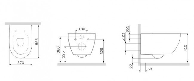 Унитаз подвесной Am.Pm Awe FlashClean C111700SC безободковый с микролифтом