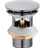 Донный клапан сифона Aquatek AQ6002CR с переливом хром