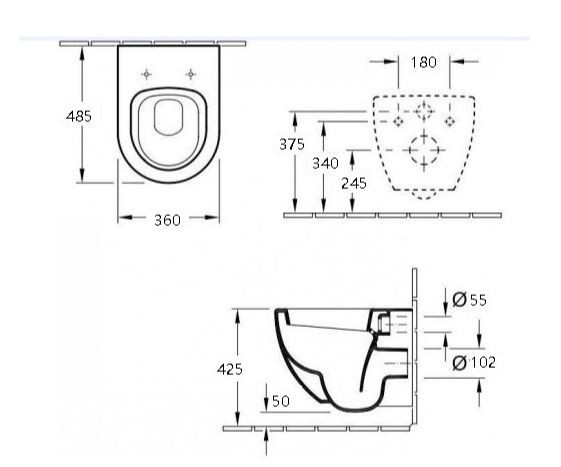 Унитаз подвесной Esbano Lotus ESUPLOTUBM безободковый черный матовый