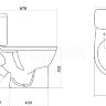 Унитаз-компакт Santek Бореаль 1WH302144 тарельчатый диагональный выпуск сиденье без микролифта