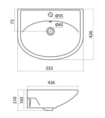 Раковина Santek Цезарь 60 1WH110526