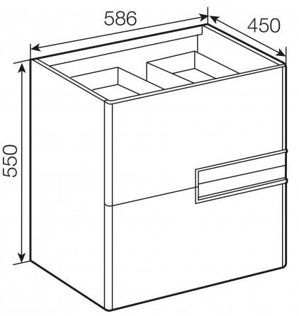 Тумба Roca Victoria Nord Ice Edition 60 ZRU9302730 белый глянец без раковины