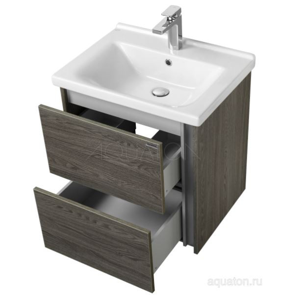 Тумба под раковину Акватон Стоун 60 1A231401SXC80 грецкий орех