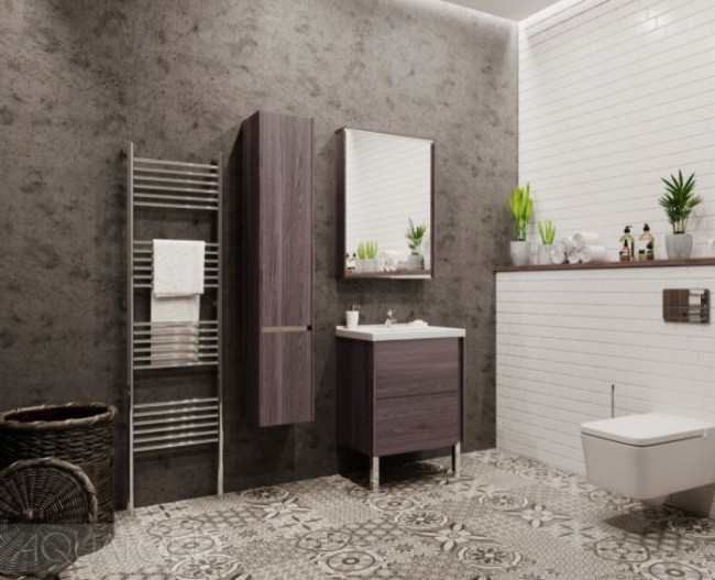 Тумба под раковину Акватон Стоун 60 1A231401SXC80 грецкий орех