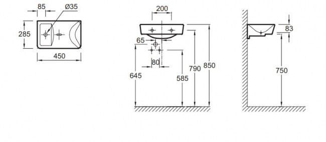 Раковина Jacob Delafon Reve E4805-00