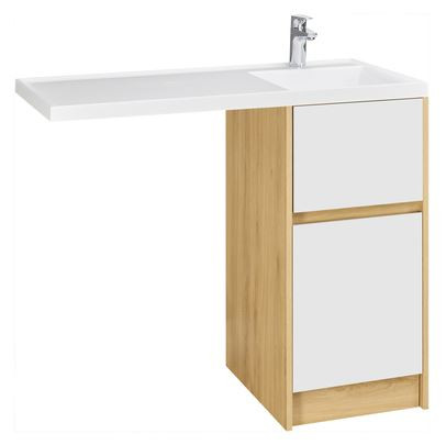 Тумба под раковину Акватон Лондри 40 1A267001LH0C0 дуб сантана без фасада