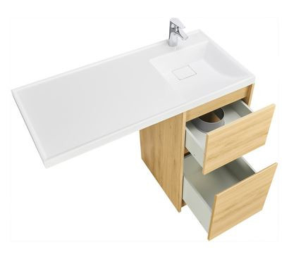 Тумба под раковину Акватон Лондри 40 1A267001LH0C0 дуб сантана без фасада