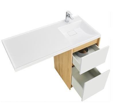 Тумба под раковину Акватон Лондри 40 1A267001LH0C0 дуб сантана без фасада