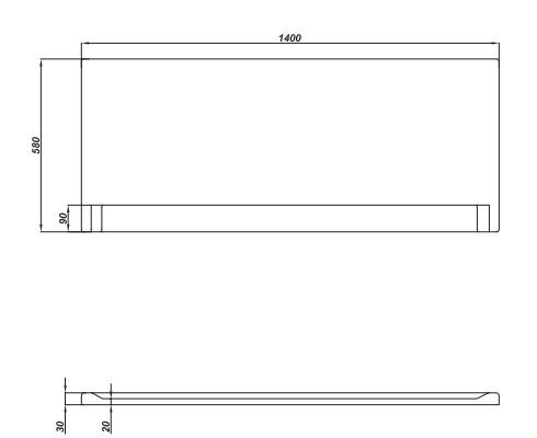 Панель фронтальная Cersanit 150 универсальная PA-TYPE1*150