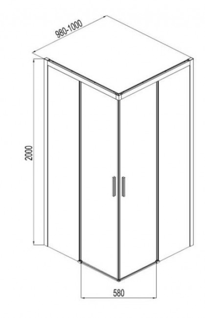 Душевой уголок Aquanet Pleasure 100*100 AE60-S-100x100U-BT прозрачное