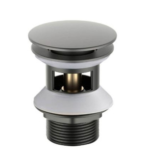 Донный клапан сифона Aquatek AQ6002BGM с переливом оружейная сталь