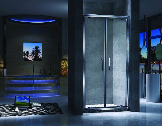 Душевая дверь Esbano ES-100-2DV 100 прозрачное