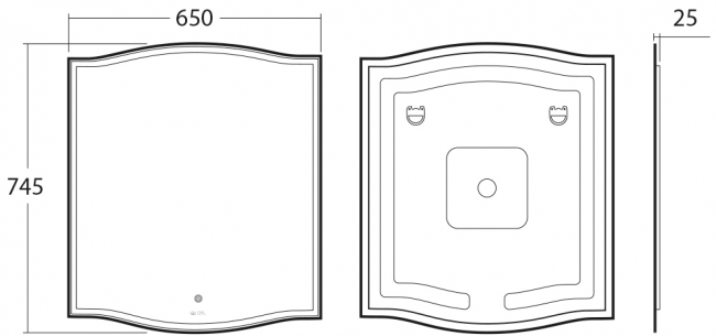Зеркало OWL Roxen OWLM200100 65*74,5