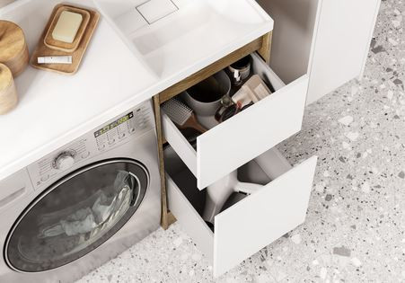 Тумба под раковину Акватон Лондри 40 1A267001LHDY0 дуб кантри без фасада