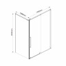 Душевой уголок Vincea Arno 140*100 VSR-1A1014CL прозрачное