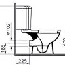 Унитаз угловой Vitra Arkitekt 9754B003-7201 с сиденьем микролифт 