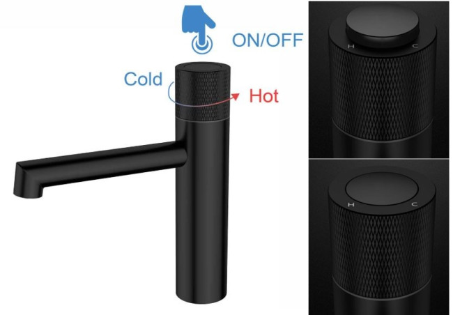 Смеситель Vincea Desire VBF-1D3MB для раковины черный матовый