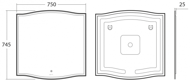 Зеркало OWL Roxen OWLM200101 75*74,5