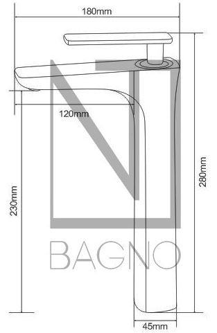 Смеситель NT Bagno NT7801НВ для раковины высокий
