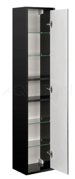 Шкаф-колонна Акватон Римини 1A234703RN950 NEW черный глянец