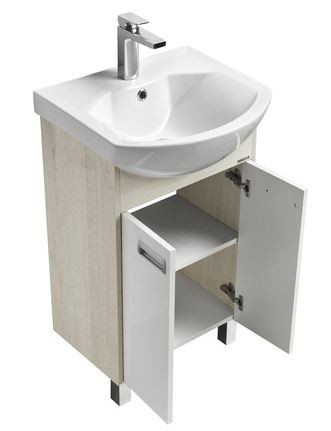 Комплект тумба Акватон Бекка PRO 50 с раковиной Смайл 50 1A2108K1BAC20