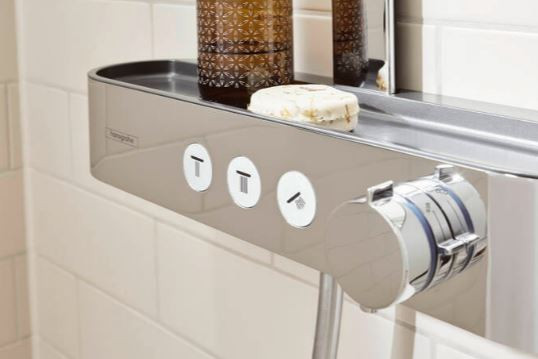 Душевая система Hansgrohe Pulsify S Showerpipe 260 2jet с ShowerTablet Select 400 24240000 с термостатом