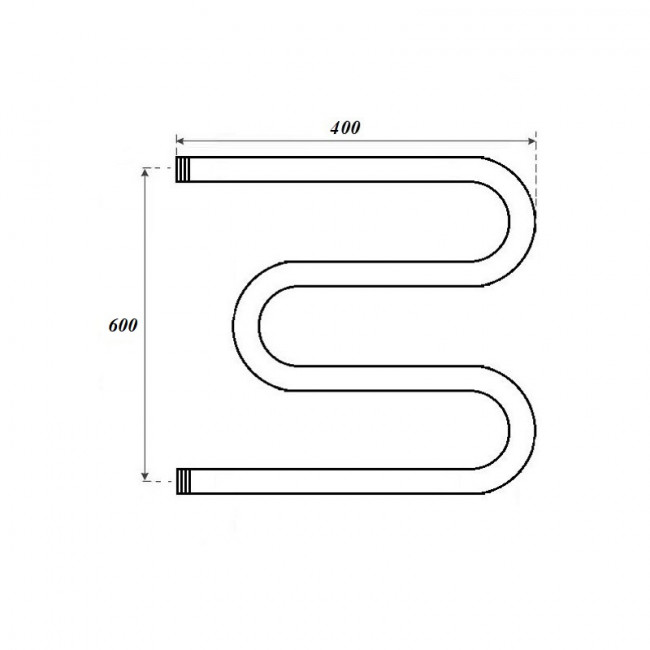 Полотенцесушитель водяной Point PN37664 600*400 М-образный хром
