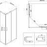 Душевой уголок Vincea City 90*90 VSS-5CT900CLB прозрачное
