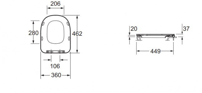 Сиденье для унитаза Jacob Delafon Modern Life E77168-0