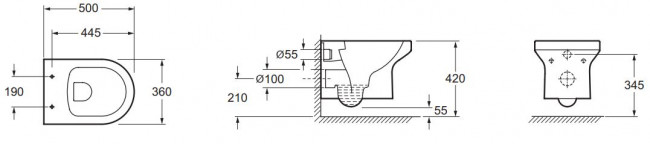 Унитаз подвесной Jacob Delafon Elite EDX114RU-00 безободковый