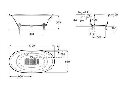 Ножки Roca Newcast Eagle 291094000 для чугунных ванн