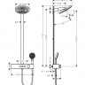 Душевая система Hansgrohe Pulsify S Showerpipe 260 2jet с ShowerTablet Select 400 24240670 с термостатом черный матовый